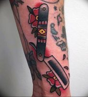 фото тату лезвие (опасная бритва) от 08.09.2017 №065 — tattoo dangerous razor