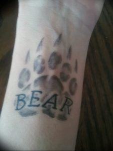 фото тату медвежья лапа от 30.09.2017 №006 - bear paw tattoo - tattoo-photo.ru