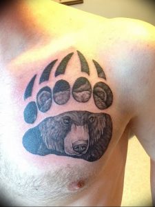 фото тату медвежья лапа от 30.09.2017 №009 - bear paw tattoo - tattoo-photo.ru
