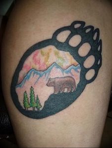 фото тату медвежья лапа от 30.09.2017 №014 - bear paw tattoo - tattoo-photo.ru