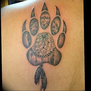 фото тату медвежья лапа от 30.09.2017 №026 - bear paw tattoo - tattoo-photo.ru
