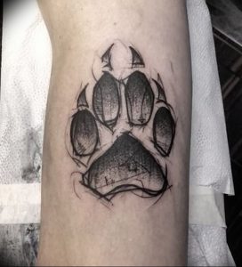 фото тату медвежья лапа от 30.09.2017 №028 - bear paw tattoo - tattoo-photo.ru