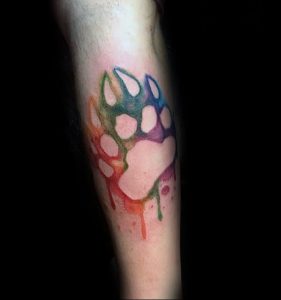 фото тату медвежья лапа от 30.09.2017 №030 - bear paw tattoo - tattoo-photo.ru