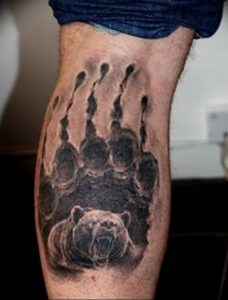 фото тату медвежья лапа от 30.09.2017 №044 - bear paw tattoo - tattoo-photo.ru