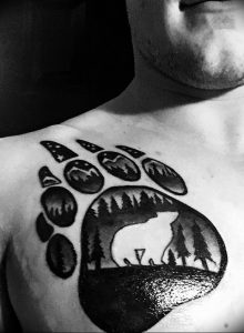 фото тату медвежья лапа от 30.09.2017 №047 - bear paw tattoo - tattoo-photo.ru