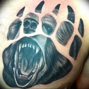 фото тату медвежья лапа от 30.09.2017 №054 - bear paw tattoo - tattoo-photo.ru