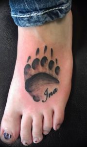фото тату медвежья лапа от 30.09.2017 №084 - bear paw tattoo - tattoo-photo.ru