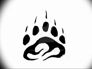 фото тату медвежья лапа от 30.09.2017 №087 - bear paw tattoo - tattoo-photo.ru
