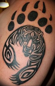 фото тату медвежья лапа от 30.09.2017 №110 - bear paw tattoo - tattoo-photo.ru