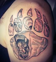 фото тату медвежья лапа от 30.09.2017 №112 — bear paw tattoo — tattoo-photo.ru 1415123