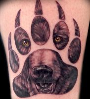 фото тату медвежья лапа от 30.09.2017 №112 — bear paw tattoo — tattoo-photo.ru 1415123 135123