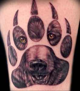 фото тату медвежья лапа от 30.09.2017 №112 - bear paw tattoo - tattoo-photo.ru 1415123 135123