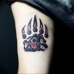 фото тату медвежья лапа от 30.09.2017 №118 - bear paw tattoo - tattoo-photo.ru