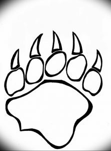 фото тату медвежья лапа от 30.09.2017 №121 - bear paw tattoo - tattoo-photo.ru