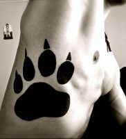 фото тату медвежья лапа от 30.09.2017 №123 — bear paw tattoo — tattoo-photo.ru
