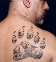 фото тату медвежья лапа от 30.09.2017 №124 — bear paw tattoo — tattoo-photo.ru