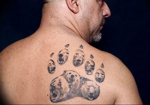 фото тату медвежья лапа от 30.09.2017 №124 - bear paw tattoo - tattoo-photo.ru