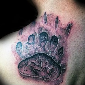 фото тату медвежья лапа от 30.09.2017 №127 - bear paw tattoo - tattoo-photo.ru