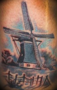 фото тату мельница от 30.10.2017 №016 - tattoo mill - tattoo-photo.ru
