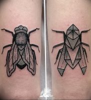 фото тату муха от 22.09.2017 №001 — Fly Tattoo — tattoo-photo.ru