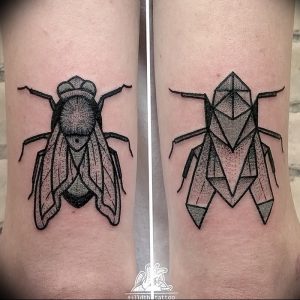 фото тату муха от 22.09.2017 №001 - Fly Tattoo - tattoo-photo.ru