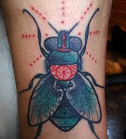 фото тату муха от 22.09.2017 №010 — Fly Tattoo — tattoo-photo.ru