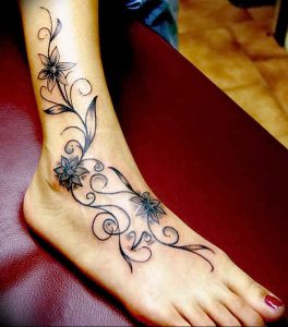 фото тату на щиколотке от 30.10.2017 №050 - ankle tattoo - tattoo-photo.ru