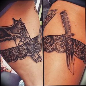 фото тату оружие от 05.09.2017 №007 - tattoo weapons - tattoo-photo.ru