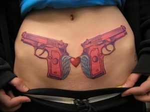 фото тату оружие от 05.09.2017 №042 - tattoo weapons - tattoo-photo.ru