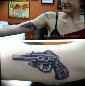 фото тату оружие от 05.09.2017 №053 - tattoo weapons - tattoo-photo.ru