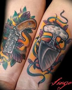 фото тату оружие от 05.09.2017 №081 - tattoo weapons - tattoo-photo.ru