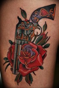 фото тату оружие от 05.09.2017 №083 - tattoo weapons - tattoo-photo.ru