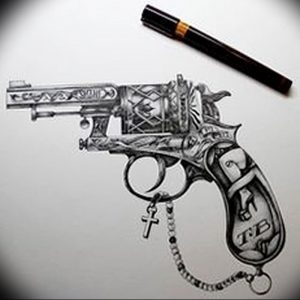 фото тату оружие от 05.09.2017 №095 - tattoo weapons - tattoo-photo.ru