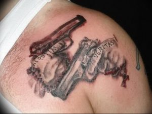 фото тату оружие от 05.09.2017 №115 - tattoo weapons - tattoo-photo.ru