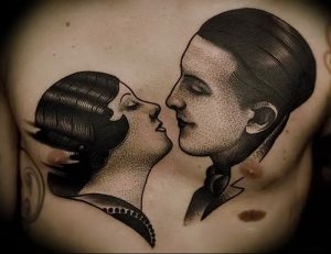 фото тату поцелуй от 22.09.2017 №087 - tattoo kiss - tattoo-photo.ru