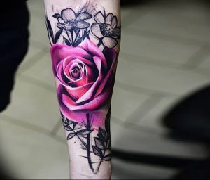 фото тату роза от 30.09.2017 №044 - rose tattoo - tattoo-photo.ru