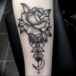 фото тату роза от 30.09.2017 №089 - rose tattoo - tattoo-photo.ru