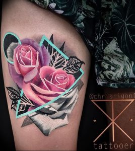 фото тату роза от 30.09.2017 №095 - rose tattoo - tattoo-photo.ru