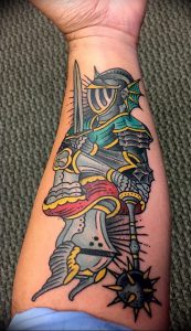 фото тату рыцарь от 27.09.2017 №002 - tattoo knight - tatufoto.com