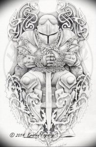 фото тату рыцарь от 27.09.2017 №018 - tattoo knight - tatufoto.com