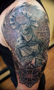 фото тату рыцарь от 27.09.2017 №036 - tattoo knight - tatufoto.com