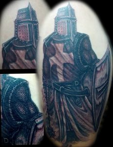 фото тату рыцарь от 27.09.2017 №037 - tattoo knight - tatufoto.com