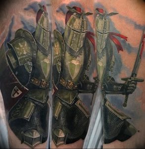 фото тату рыцарь от 27.09.2017 №038 - tattoo knight - tatufoto.com