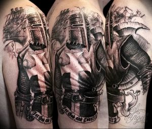 фото тату рыцарь от 27.09.2017 №042 - tattoo knight - tatufoto.com