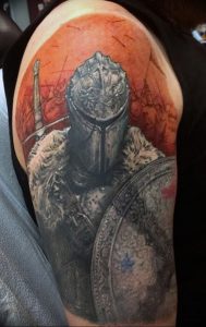 фото тату рыцарь от 27.09.2017 №050 - tattoo knight - tatufoto.com