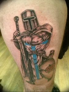 фото тату рыцарь от 27.09.2017 №054 - tattoo knight - tatufoto.com