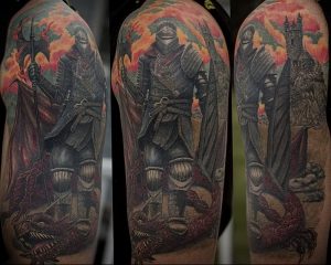 фото тату рыцарь от 27.09.2017 №065 - tattoo knight - tatufoto.com