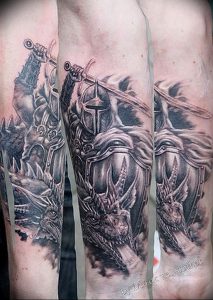 фото тату рыцарь от 27.09.2017 №077 - tattoo knight - tatufoto.com