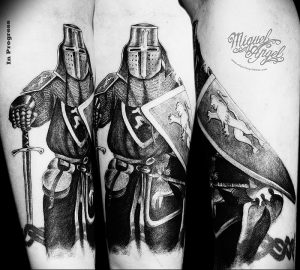 фото тату рыцарь от 27.09.2017 №080 - tattoo knight - tatufoto.com