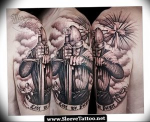 фото тату рыцарь от 27.09.2017 №085 - tattoo knight - tatufoto.com